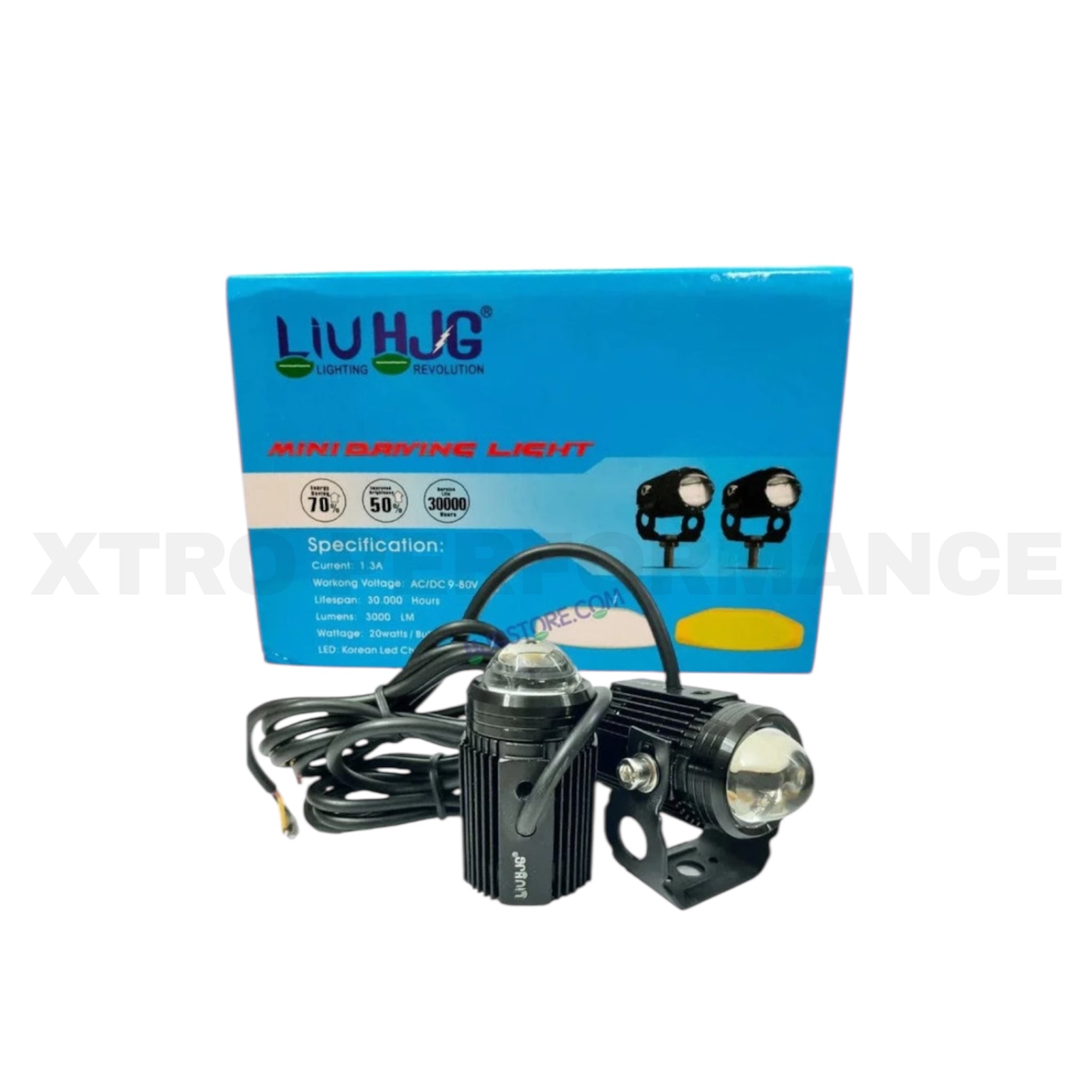 HJG MINI DRIVE FOG LIGHT FOR CARS & MOTORCYCLES DUAL COLOR (White & Yellow)