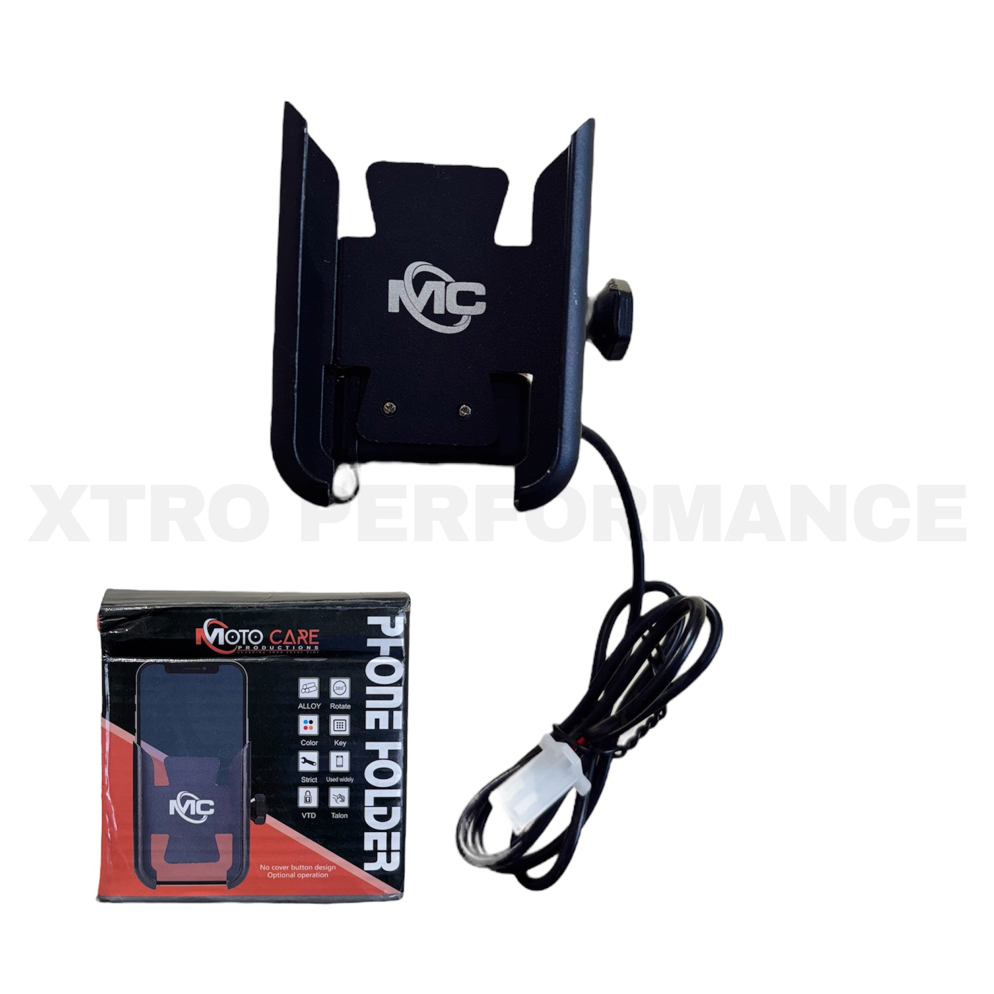 MOTO CARE HANDLE MOUNT MOBILE HOLDER WITH CHARGER